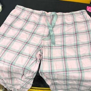 Joe Boxer Pink and Gray Plaid Pajama Pants plus size sleepwear size 2X new